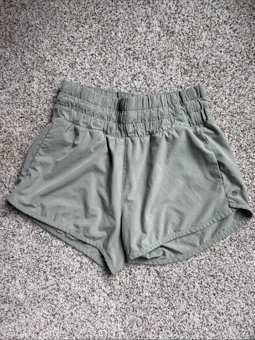 Athleta Girl Light Olive Women’s Athletic Pull-On Shorts